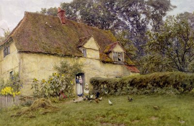 Feeding the Fowls by Helen Allingham